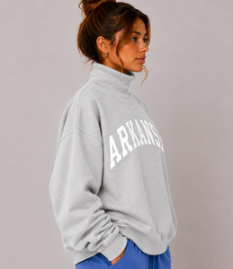 เสื้อสเวตเชิ้ตคอเต่าสีพื้นสำหรับผู้หญิง ผ้าฟลีซคอตตอน 100% แขนยาว ปักโลโก้ได้ตามสั่ง รับผลิตแบบ OEM ODM - Product Image 4