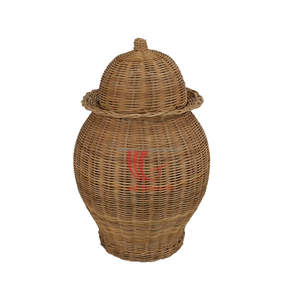 Panier décoratif rustique naturel pour la cuisine, le salon, artisanat vietnamien éco-responsable en gros - Product Image 3