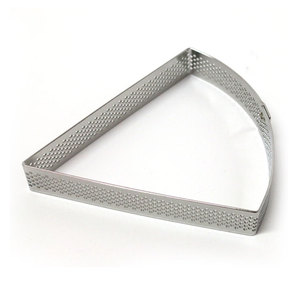 Perforated Fan Shape Tart Ring Stainless Steel 2cm Height Sector <b>Slice</b> Mold 1 Piece Flower Display Korea Made Oven Safe Handmade - Product Image 1