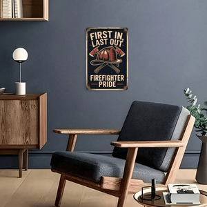 CIFbuy Targa Vintage in Alluminio 8x12 Pollici Vigili del Fuoco per Casa Bar Garage TikTok per Servizio Ritiro Temu Categoria Targhe - Product Image 3