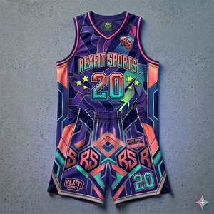 High Quality Men’s <b>Athletic</b> Solid Color Football REXFIT SPORTS Custom Basketball Jersey Set Breathable Uniform Sublimation - Product Image 5