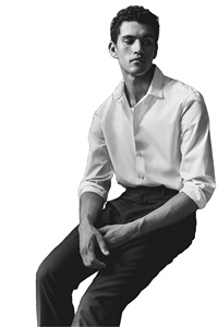 Tela tejida de algodón y poliéster ajustada de calidad superior Easy Iron OEM & ODM Turn Down Collar camisa sólida de manga completa para hombres - Product Image 4