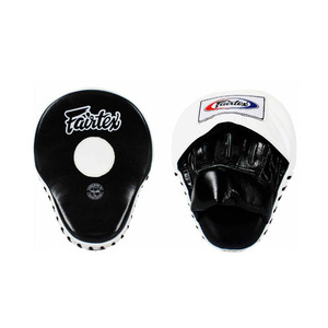 Fairtex Leather Curved Focus Mitts Boxing Punch Pad Muay Thai Martial Arts Training Target Punching Hand Mitts - Product Image 1