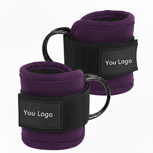 Juego de Correas de Neopreno Transpirables para Entrenamiento en Gimnasio con Anillo en D |   Muñequera/Tobillera Personalizada para Cable Glute Kickbacks y Levantamiento de Pesas - Product Image 4