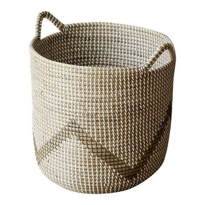Panier en jonc de mer naturel bohème tissé à la main, conçu pour un rangement facile et une organisation durable, fabriqué au Vietnam - Product Image 1
