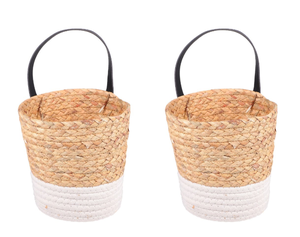 Macetas de Almacenamiento de Mimbre y Algodón de Estilo Retro, Hechas a Mano en Vietnam, Ecológicas, con Asas - Product Image 2