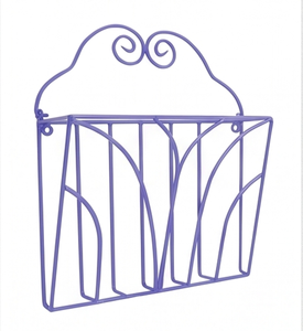 Elegant Metal <b>Wire</b> <b>Storage</b> <b>Basket</b> Purple Color Rectangle Hanging Multi-Purpose Neatening Organizer Stylish Home Accent - Product Image 1