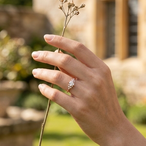 Princess Cut Moissanite Engagement <b>Ring</b> Rose Gold Floral Wedding <b>Ring</b> for Women Vintage Bridal Jewelry - Product Image 3