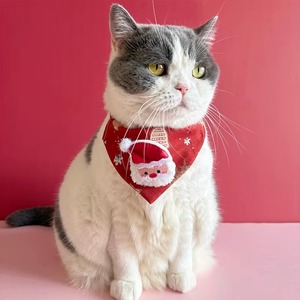 2026 <b>Christmas</b> New Style Pet Triangle Scarf <b>Collar</b> Cute Cat <b>Christmas</b> Decor <b>Dog</b> <b>Collar</b> Red Deer Washable Pet Scarf For Small - Product Image 3