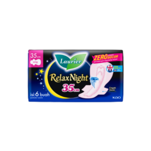 Serviettes hygiéniques de nuit Laurierr Relax Night Wing 35 CM 6'S pour femmes, produits d'hygiène féminine, serviettes hygiéniques douces en gros, serviettes menstruelles, Indonésie - Product Image 1