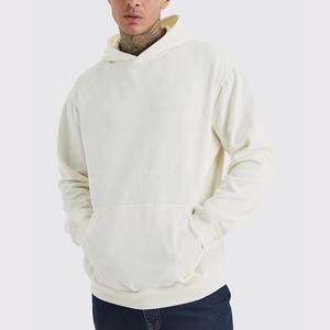 2024/2025 hommes poids lourd 380G coton surdimensionné goutte épaule à capuche couleur unie hiver saison à capuche col haut sweat - Product Image 1