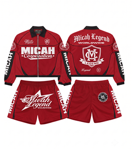 Customized <b>Track</b> <b>Suit</b> 2 1 Set Solid Lightweight Knitted Nylon Men's Summer Sport Heat-Transfer Printed Breathable Windproof - Product Image 4