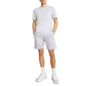 Conjunto deportivo para hombre, camisetas holgadas de manga corta y pantalones, conjuntos de verano para estudiantes, pantalones con bolsillos con cordón, algodón transpirable - Product Image 5