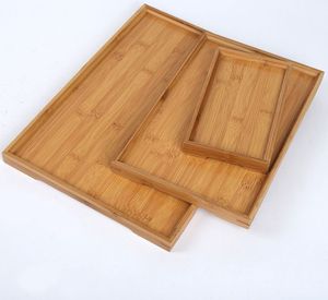 Bandeja Rectangular de Madera Hecha a Mano con Acabado Natural, Organizador Rústico para Mesa, para Té, Café, Bocadillos, Desayuno - Product Image 3