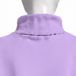 Sudadera Lila Oversize para Mujer con Cuello Simulado y Mangas con Perlas, Estilo Holgado Casual Urbano, Moda de Invierno de Manga Larga - Product Image 4