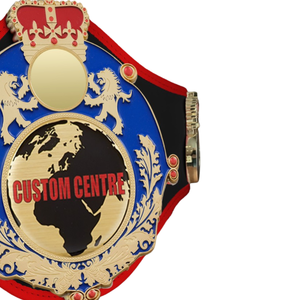 Cinturón del Campeonato Mundial de la WWE con Corona Dorada y Emblema de Globo, Cinturón de Cuero Rojo y Negro de Primera Calidad para Eventos Deportivos - Product Image 5