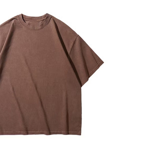 T-shirt vintage pour homme en coton premium, col rond, manches courtes, avec finition délavée rétro pour un style streetwear décontracté - Product Image 6
