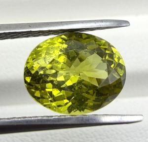 Natürlicher Chrysoberyl-Edelstein, oval geschliffen, 8x10,50mm, 3,76 Karat, leuchtend gelbgrün, Shamim-Edelsteine, ohne Loch, für die Schmuckherstellung - Product Image 1