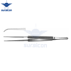 Pinzas de Sutura Microquirúrgicas Curvas de 18 cm / 7 Pulgadas con Punta Fina de 0.6 mm, Instrumento Microquirúrgico de Acero Inoxidable para Trabajo de Precisión - Product Image 5