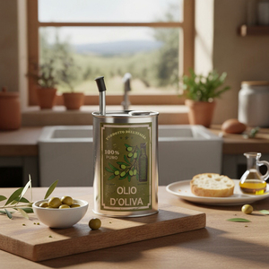 [Holar] Distributeur d'huile en acier inoxydable de forme ovale au design classique, fabriqué à Taïwan, pour huile d'olive et sauces - Product Image 4