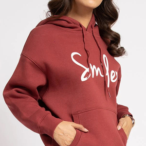 Sudadera con capucha al por mayor para mujer, de algodón de calidad, color liso, personalizada, fabricada en fábrica, sudaderas con capucha para damas - Product Image 2