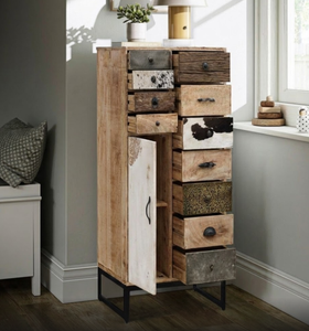 Cómoda de Almacenamiento con Cajones de Madera de Mango Sólida, Diseño Vintage Indio, Ajustable, Ecológica y Duradera, para Sala de Estar y Apartamento - Product Image 2