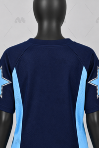 Conjunto de Camiseta de Fútbol Americano para Hombre, Sublimada, con Número Personalizado 24, Cuello en V, Manga Corta, Absorbe la Humedad, Ajuste Atlético - Product Image 6