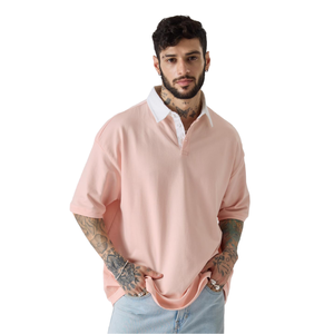 Polo en coton tricoté pour homme, manches courtes, couleur unie, respirant, coupe décontractée classique - Product Image 6