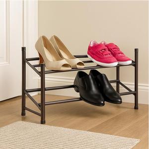 Classic Two Tier <b>Shoe</b> Rack Compact <b>Storage</b> Organizer Space Saving Design Strong Stable Frame Easy Assembly Modern <b>Entryway</b> - Product Image 1