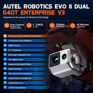Autel ROBOTICS EVO 2 II dual 640T V3องค์กรการค้า GPS Quadcopter UAV พร้อม4K กล้องถ่ายภาพความร้อนกล้องโดรนมืออาชีพ - Product Image 2