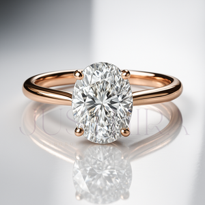Most Selling Solitaire Oval Cut Diamond <b>Ring</b> for Everyday Wear Office Use and Elegant Styling Available for Competitive Price - Product Image 3
