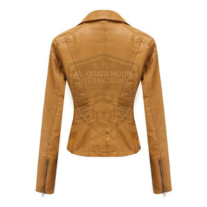 Veste en cuir confortable pour femme, marque privée, vêtement de mode - Product Image 3