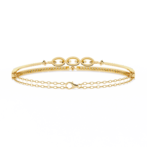 Classic 18k <b>Solid</b> <b>Gold</b> Natural Stone Emerald Cut Claw Setting Channel Set Chain Link Bracelet Unisex Wedding Jewelry IGI - Product Image 5