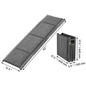 Rampa Pieghevole per Cani di Taglia Media e Grande fino a 113 kg, 160 cm L x 43 cm L, Rampa per Auto con Superficie in Feltro Antiscivolo per Proprietari di Animali - Product Image 5