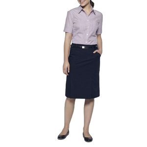 Works Chemise habillée pour femmes Chemises boutonnées à manches courtes avec poche avant avec logo personnalisé du Bangladesh - Product Image 4