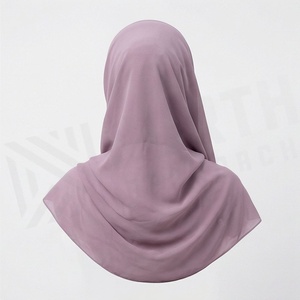 Women Solid Color Chiffon Hijab Breathable Daily Wear Islamic Scarf Shawl - Product Image 2