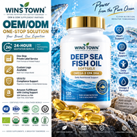 Gélules d'huile de poisson des grands fonds Wins Town OEM pour la supplémentation quotidienne en Oméga-3 EPA DHA – Soutien nutritionnel quotidien – Capsules molles