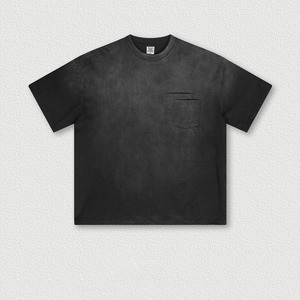 wholesale <b>Acid</b> Wash Boxy Fit Crop T-Shirt Men Oversized Streetwear Vintage Washed <b>Drop</b> Shoulder Tee Heavy Cotton - Product Image 5