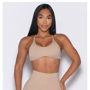 Latest Glacial Beige Passion Sports Bra Adjustable Strappy Back Design Curved <b>Underbust</b> And High Impact Women Fitness Sports Bra - Product Image 1