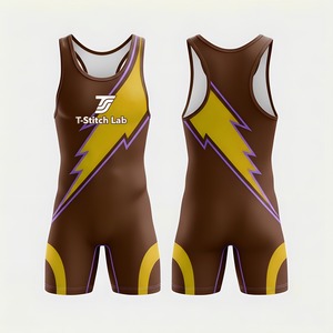 Best Price Men's Wrestling <b>Singlets</b> Lightweight Digital Printing Method <b>Weightlifting</b> Seamless Fusing Sleeveless - Product Image 5