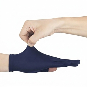 Gants de pêche en néoprène demi-doigts unisexes toutes saisons bleu foncé légers respirants à enfiler - Product Image 4