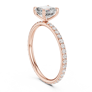 แหวนแต่งงานเพชรทรง Asscher 1 กะรัต ทองคำแท้ 14k คุณภาพ E VS1 เพชรเพาะเลี้ยงในห้องปฏิบัติการ พร้อมใบรับรอง IGI สำหรับผู้หญิง ขายดี - Product Image 6
