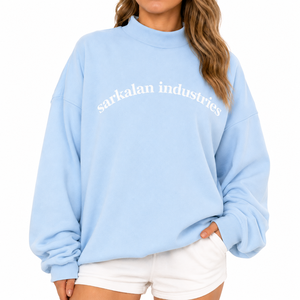 Sweat-shirt tendance pour femme à col montant, en molleton léger, broderie personnalisée, vêtements décontractés, fournisseur OEM en gros - Product Image 1
