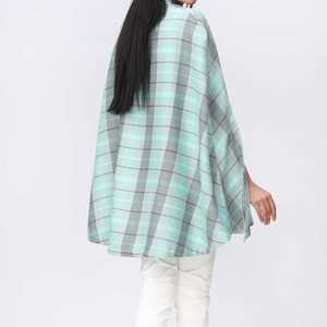 1PC Flannel Checkered Top PW3290 <b>Canvas</b> <b>Trendy</b> <b>Shoes</b> - Product Image 1