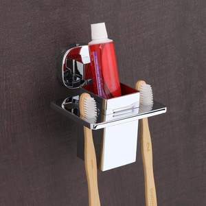 Support mural en métal chromé nickelé pour brosses à dents, idéal pour la maison et les hôtels – Accessoire de salle de bain au look fabuleux - Product Image 4