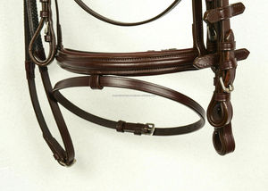 Brida de cuero con forma de comodidad Premium para montar a caballo Logotipo personalizado Halter occidental y Headstall con logotipo Rein Podded - Product Image 2