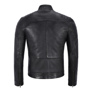 Custom 100% Genuine Nappa Leather <b>Men</b>’s <b>Jacket</b> Biker Motorcycle Style Premium Hardware YKK Zipper Private Label Bulk Wholesale - Product Image 3