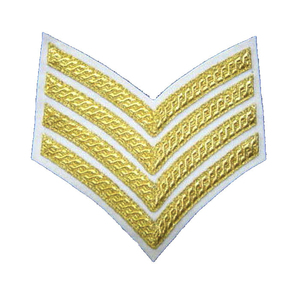 Precio al por mayor: Parches bordados con rayas trenzadas y chevrons, insignias de rango, chevrons masónicos, chevrons transpirables - Product Image 2