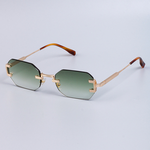 LMAMBA 3510 Nouvelles Lunettes de Soleil de Marque de Luxe Tendance, Monture Métallique Sans Cadre, Verres Dégradés, Style Élégant, Protection UV400 2025 - Product Image 4