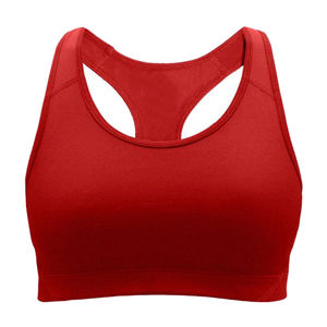 Sujetador deportivo con logo personalizado al por mayor para mujer, con aros, a prueba de golpes, de poliéster y elastano, transpirable, sexy, para fitness y yoga - Product Image 1